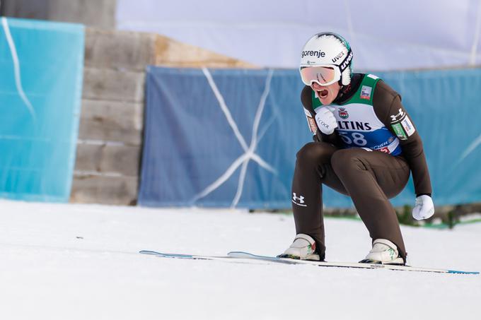 Veselje Laniška po doskoku. | Foto: Guliverimage