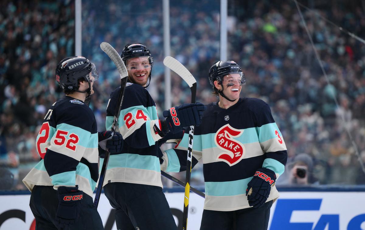 Seattle Kraken, Vegas Golden Knights, zimska klasika | Seattle Kraken gostijo zimsko klasiko. | Foto Reuters