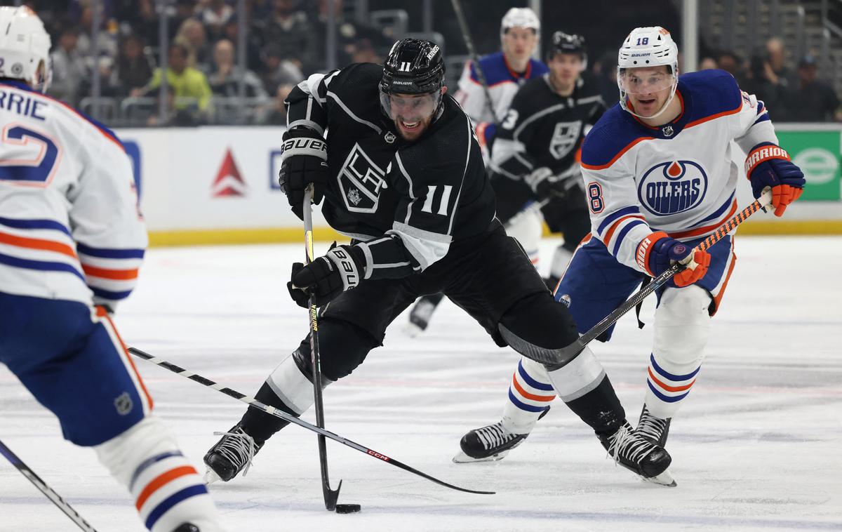 Anže Kopitar | Anže Kopitar je pomagal Los Angelesu do nove zmage. Proti Edmontonu je prispeval podajo. | Foto Reuters