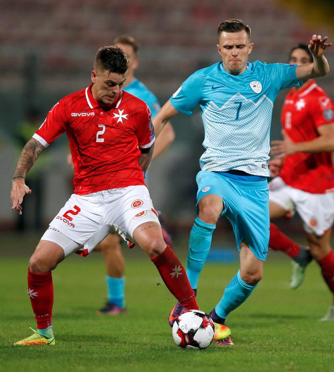 Josip Iličić je povzročal Malti veliko težav v zvezni vrsti. | Foto: Reuters