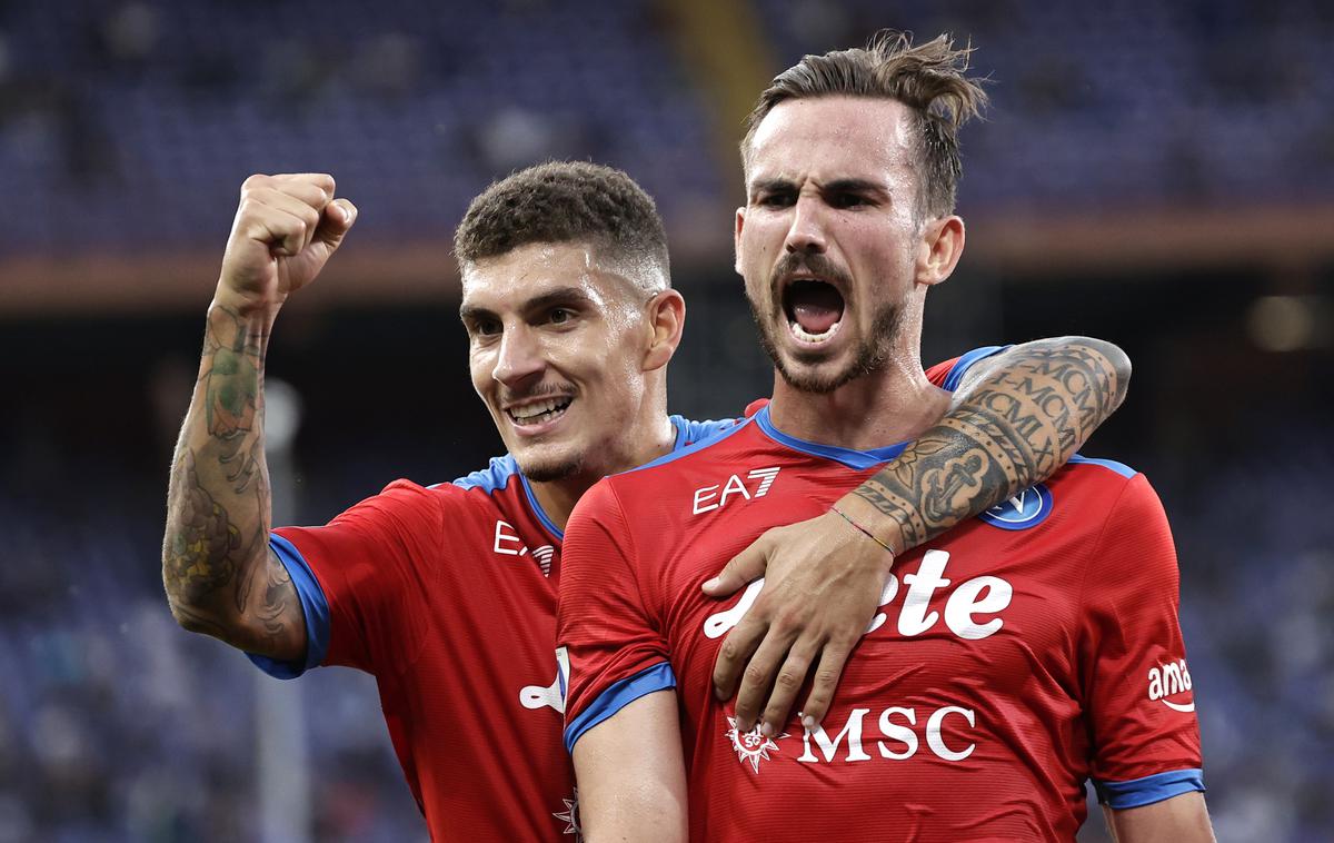 Fabian Ruiz | Veselje Španca Fabiana Ruiza, ko je Napoli v Genovi popeljal v vodstvo z 2:0. | Foto Reuters