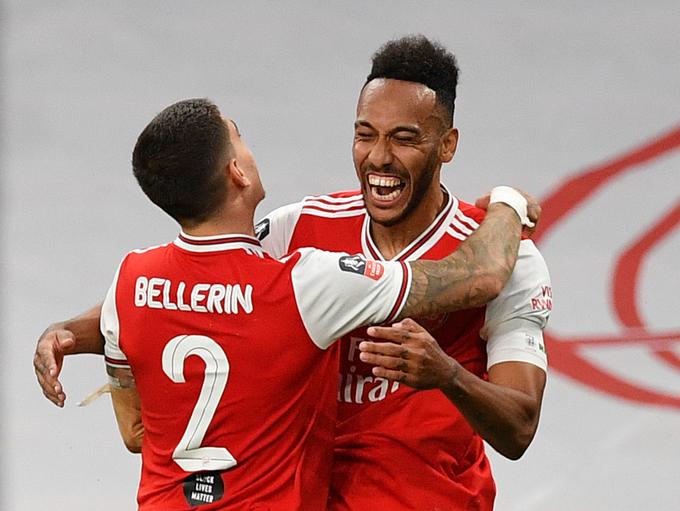 Gabončan Pierre-Emericka Aubameyang je mrežo Cityja zatresel kar dvakrat. | Foto: Reuters