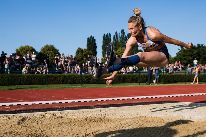 Neja Filipič (Mass) se je v troskoku s 14,22 m povsem približala olimpijski normi (14,32 m). | Foto: Grega Valančič/Sportida