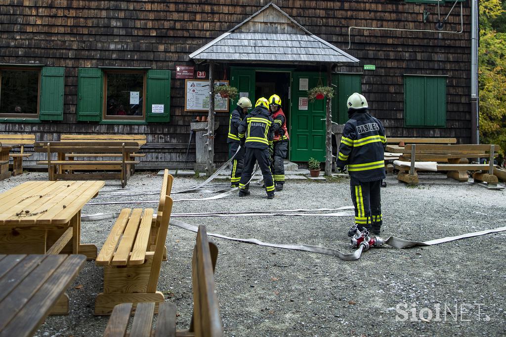 Gasilska vaja na domu pod Storžičem