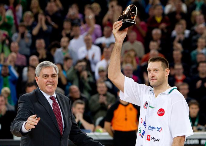 V oktobru v sezoni 2010/11 je bil v dresu Olimpije MVP meseca oktobra. | Foto: Vid Ponikvar