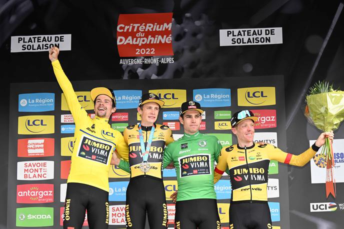 Primož Roglič, Jonas Vingegaard, Wout van Aert, Steven Kruijswijk, Dofineja 2022 | Pri Jumbo-Vismi si želijo na Toru ponoviti dosežek iz Dofineje.  | Foto Guliverimage