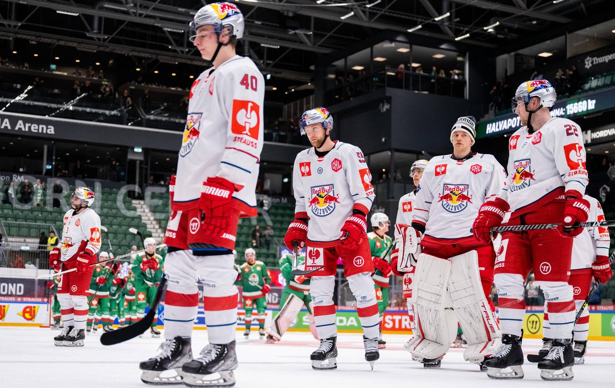 Red Bull Salzburg | Branilci lovorike, hokejisti švedskega kluba Rögle so na povratni tekmi proti Red Bull Salzburgu nadoknadili zaostanek s prve in napredovali v četrtfinale.  | Foto Guliverimage