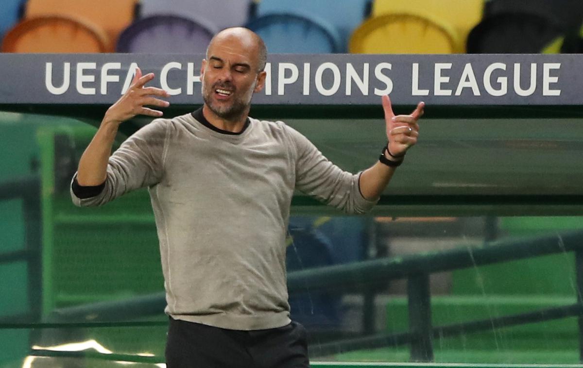 Josep Guardiola | Josep Guardiola ni mogel verjeti svojim očem. Lyon je bil premočen tudi za njegovo četo. | Foto Reuters