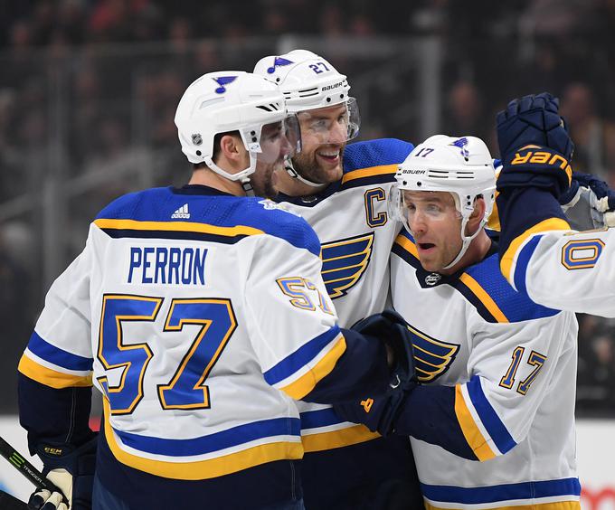 Osem moštev si je že zagotovilo končnico, med njimi tudi branilec naslova St. Louis Blues. Bo pa osmerica pred končnico med seboj igrala za razvrstitev. | Foto: Getty Images