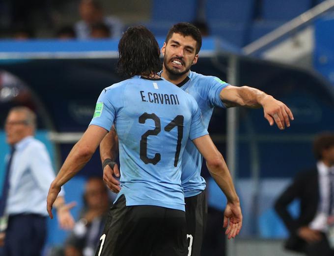 Luis Suarez in Edinson Cavani sestavljata enega izmed najbolj zvezdniških dvojcev prvenstva. | Foto: Reuters