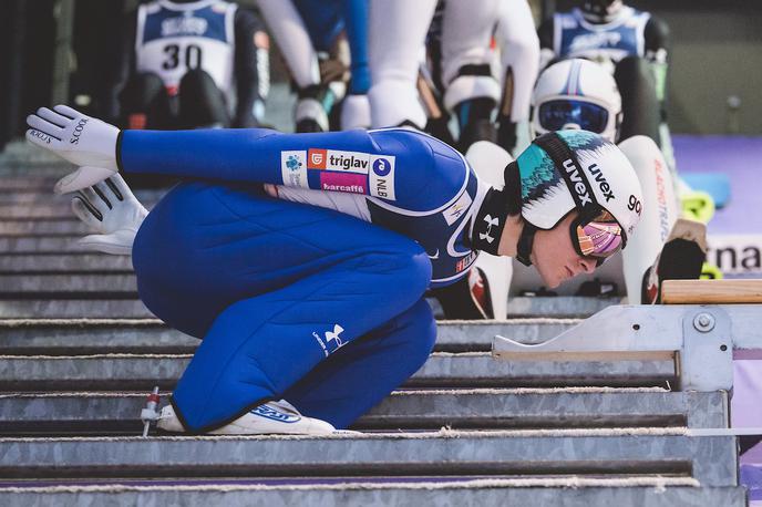 Domen Prevc | Domen Prevc se je razveselil odličnega četrtega mesta. | Foto Sportida