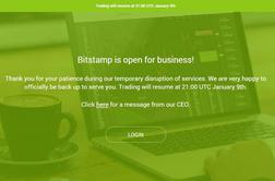 Bitstamp znova omogoča trgovanje z bitcoini