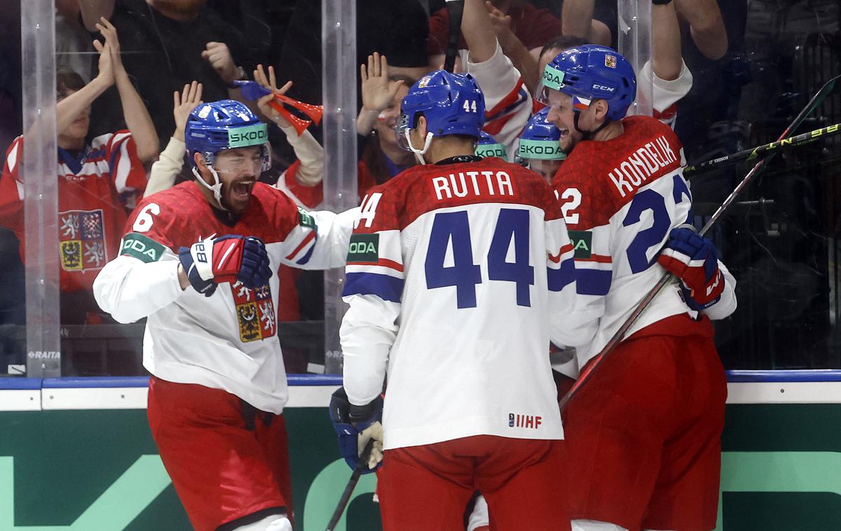 SP v hokeju 2024: češka hokejska reprezentanca | Razpoloženi Čehi so zabili sedem zadetkov. | Foto Reuters