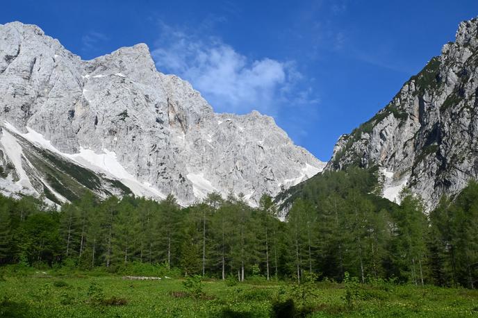 Logarska dolina Rinka Okrešelj | Krnica Okrešelj je kot amfiteater. Nad nami se dvigajo dvatisočaki Kamniško-Savinjskih Alp. | Foto Matej Podgoršek