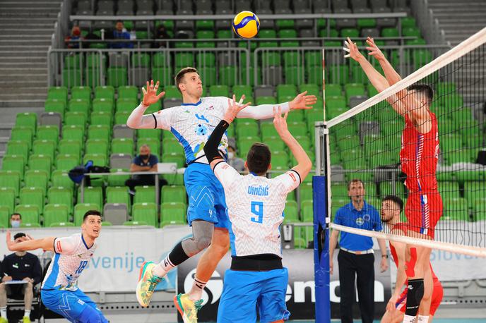 slovenska odbojkarska reprezentanca Srbija pripravljalna tekma | Slovenski odbojkarji so na zadnjih dveh pripravljalnih tekmah izgubili s Srbijo (0:3) in premagali Bolgarijo (2:1). | Foto Aleš Oblak