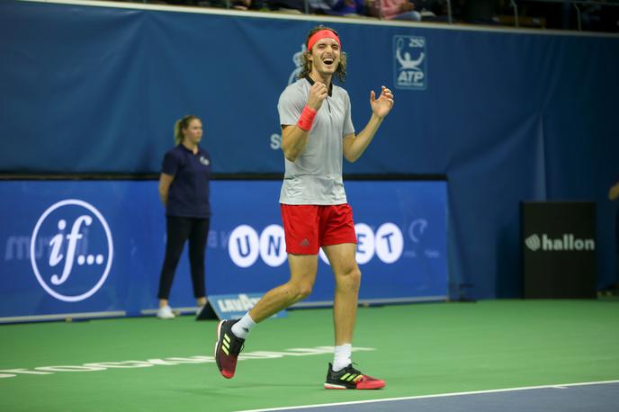 Stefanos Tsitsipas | Stefanos Tsitsipas slavi prvo turnirsko zmago. | Foto Reuters