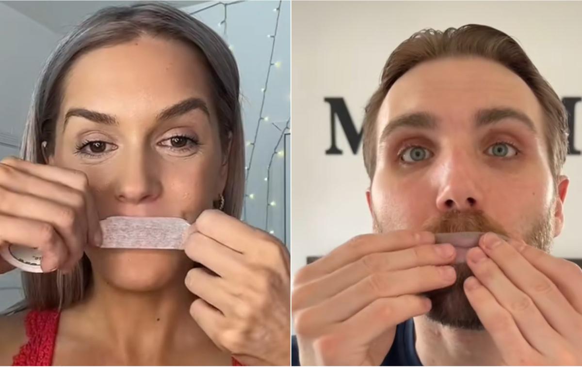 TikTok trend: #mouthtaping | Foto zajem zaslona/TikTok