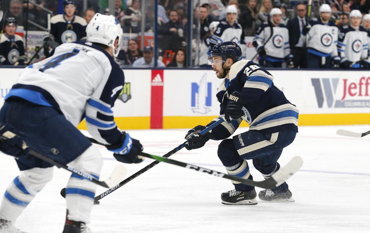 Oliver Bjorkstrand | Oliver Bjorkstrand je dvakrat zatresel mrežo Winnipeg Jets, dosegel je tudi zmagoviti zadetek. | Foto Reuters