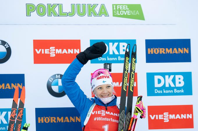 37-letna finska biatlonka Kaisa Mäkäräinen, trikratna zmagovalka svetovnega pokala, je pospravila opremo v kot. | Foto: 