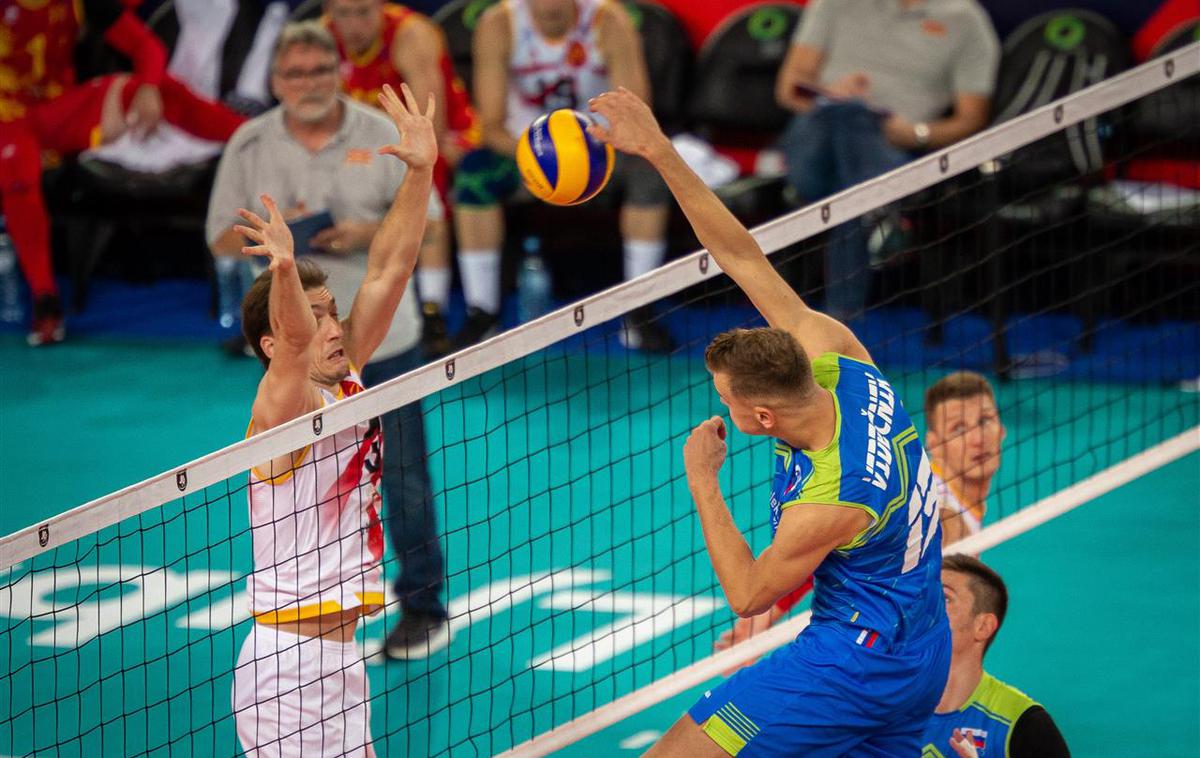 Slovenija Makedonija odbojka | Slovenska odbojkarska reprezentanca je z 1:3 izgubila s Severno Makedonijo in vknjižila prvi poraz. | Foto CEV