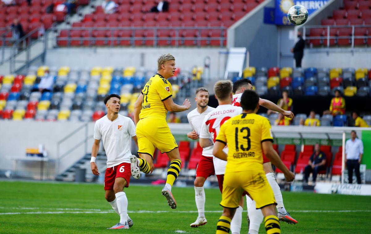 Erling Haaland | Erling Haaland je Borussio Dortmund obdržal v boju za naslov nemškega prvaka. Najmanj za še en krog bundeslige.  | Foto Reuters