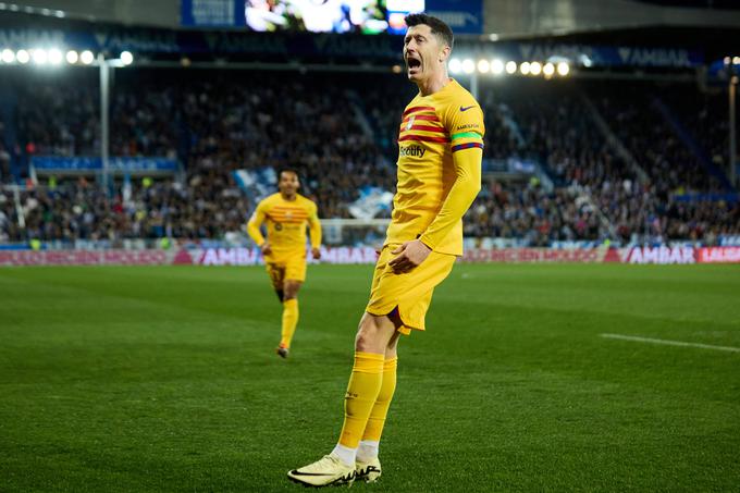 Robert Lewandowski je zadel za vodstvo Barcelone z 1:0. Na koncu je zmagala s 3:1. | Foto: Guliverimage