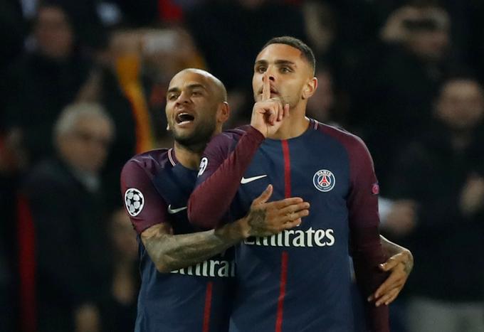 Layvin Kurzawa je postal prvi branilec, ki je zabil hat-trick v ligi prvakov. | Foto: Reuters