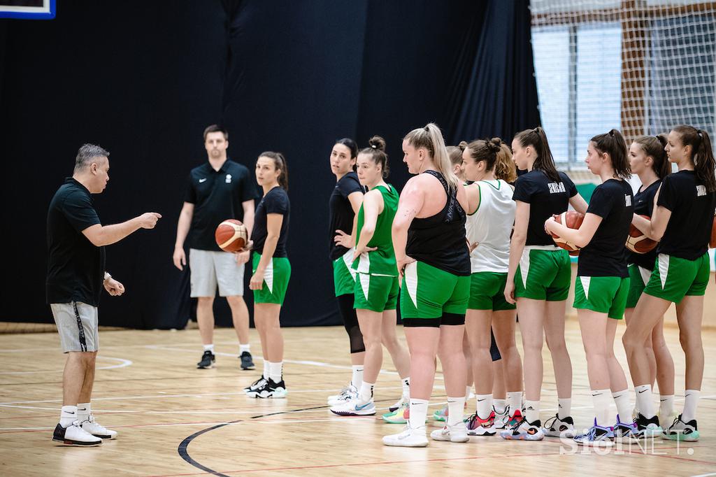 Trening ženske košarkarske reprezentance