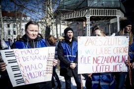 protest stavka Ljubljana Sviz