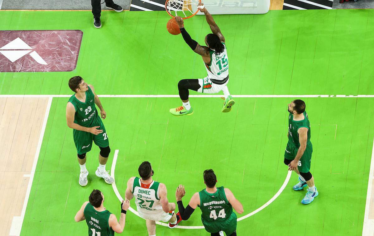 Cedevita Olimpija - Krka (prva tekma finala DP 2021) | Košarkarji Cedevite Olimpije so v finalu povedli z 2:0 v zmagah. | Foto Vid Ponikvar