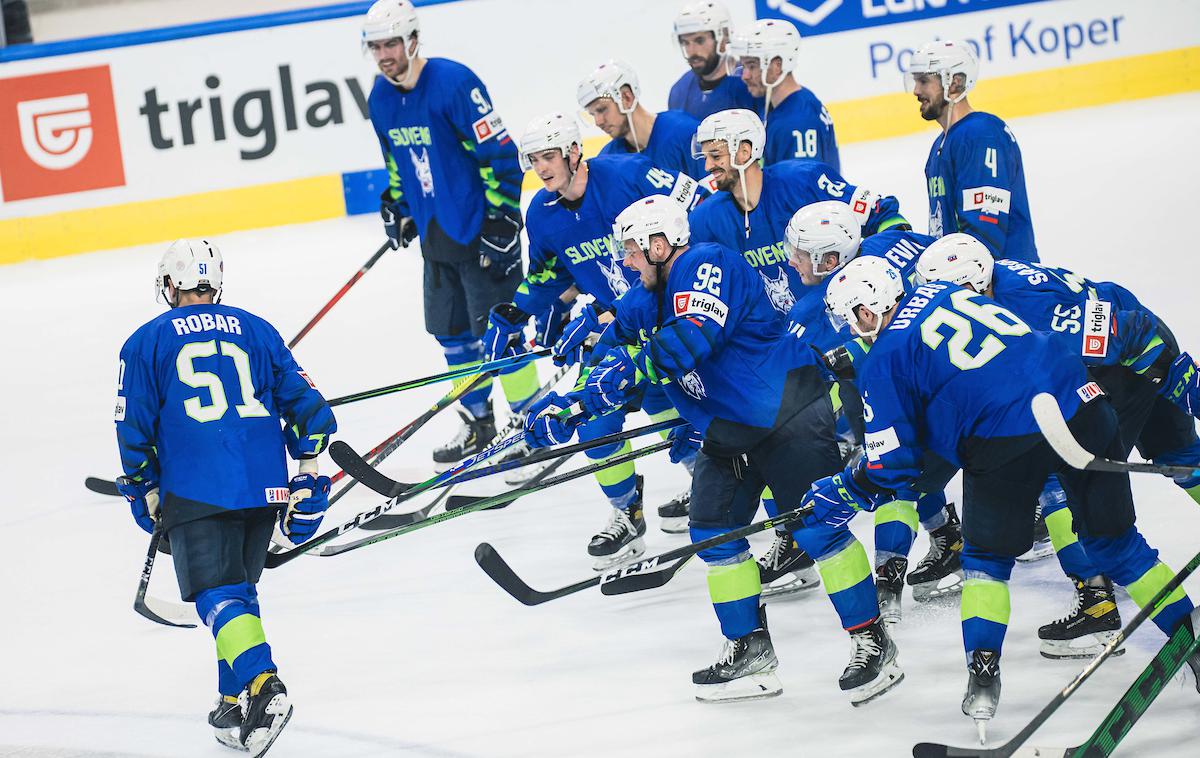 SP v hokeju (Ljubljana): Slovenija - Madžarska | Slovenci so si s tremi zmagami že zagotovili prvo mesto na SP v Ljubljani. | Foto Grega Valančič/Sportida