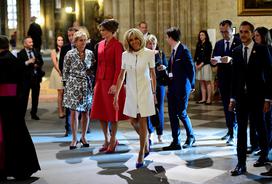 donald trump, melania trump, emmanuel macron, brigitte trogneux