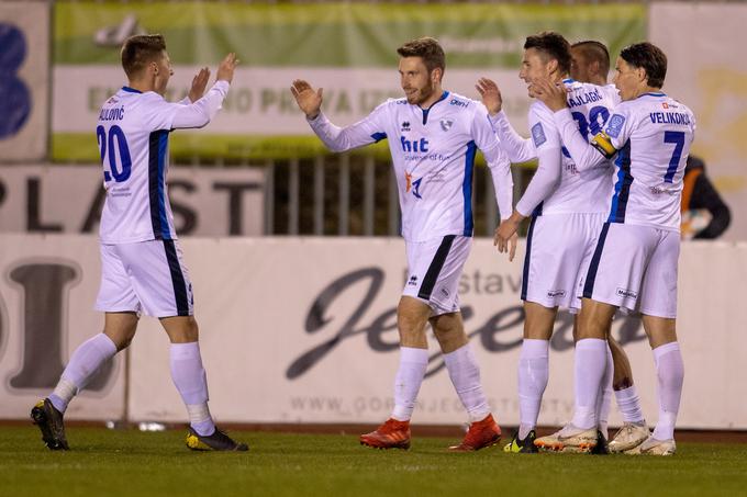 Gorica se je dvakrat razveselila gola v Velenju, kjer je prišla do točke. | Foto: Jurij Vodušek/Sportida