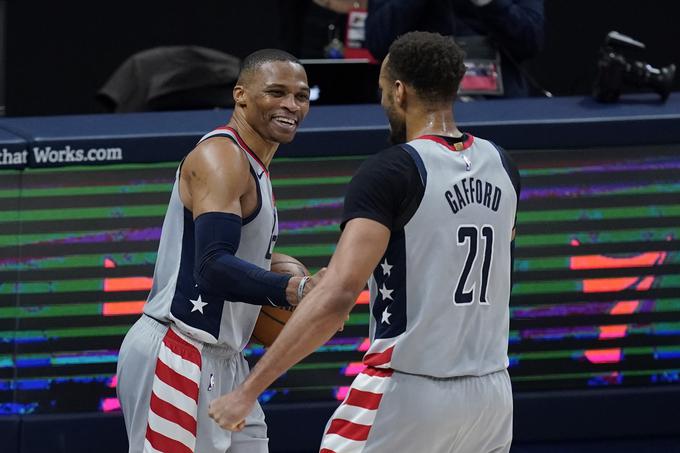 Košarkar Washingtona Russell Westbrook je prišel do kariernega 181. trojnega dvojčka. | Foto: Guliverimage/Vladimir Fedorenko