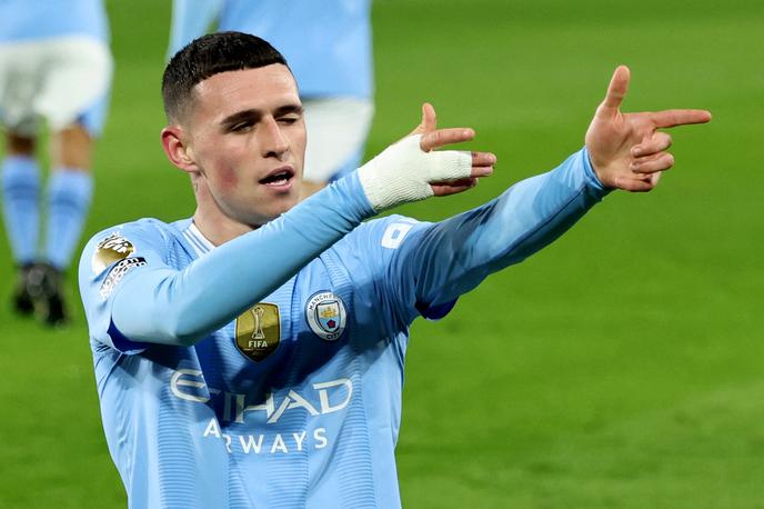 Phil Foden | Phil Foden je zatresel mrežo Brentforda kar trikrat. | Foto Reuters