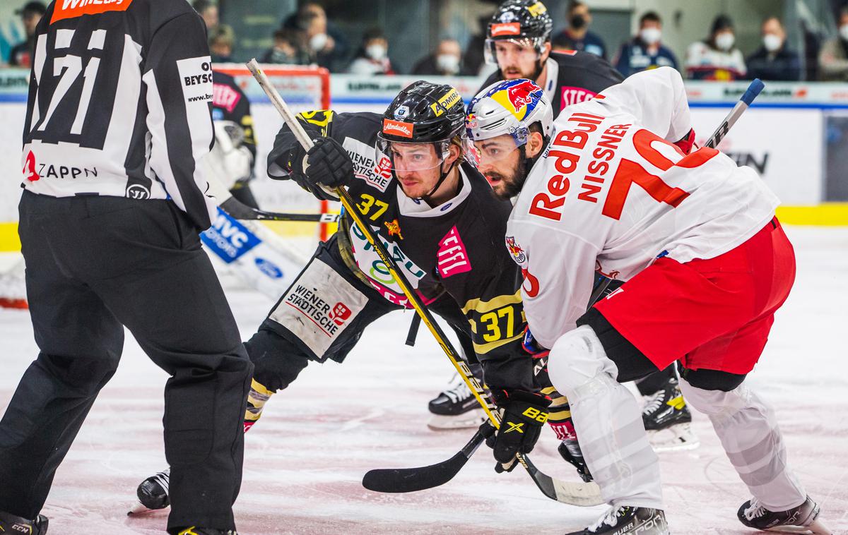 Vienna Capitals Red Bull Salzburg | Salzburg je z zmago v seriji, v kateri igrajo na štiri zmage, povedel s 3:0. | Foto Gepa/RedBull