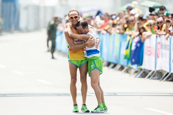 Kejžar je zaposlen na Paraolimpijskem komiteju, med drugim pa trenira slepega Sandija Novaka, najboljšega slovenskega maratonca med športniki invalidi.  | Foto: Vid Ponikvar