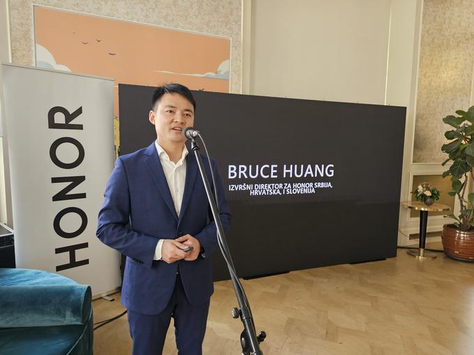 Bruce Huang, prvi mož družbe Honor za ožjo regijo, v kateri je tudi Slovenija | Foto: Srdjan Cvjetović