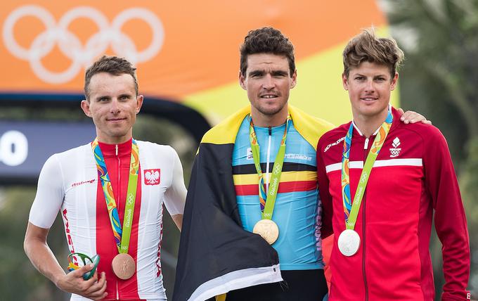 Kolesarski junaki olimpijskih iger v Riu leta 2016: olimpijski prvak Greg van Avermaet, drugouvrščeni Jakob Fuglsang in bronasti Rafal Majka. Vsi trije bodo dirkali tudi pod goro Fuji. | Foto: Sportida