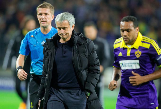 Jose Mourinho je s Chelseajem v Londonu pomendral Maribor (6:0), v Ljudskem vrtu pa osvojil le točko (1:1). | Foto: Vid Ponikvar