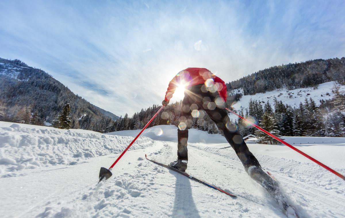 tek na smučeh | Tek na smučeh bi lahko postal uspešnica covidne zime. Poteka na prostem, zagotavljanje medsebojne razdalje pa je samoumevno. | Foto Getty Images