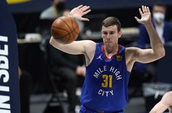 Denver po zaslugi Jokića boljši od LA Clippers, Čančar dosegel dve točki in dodal pet skokov