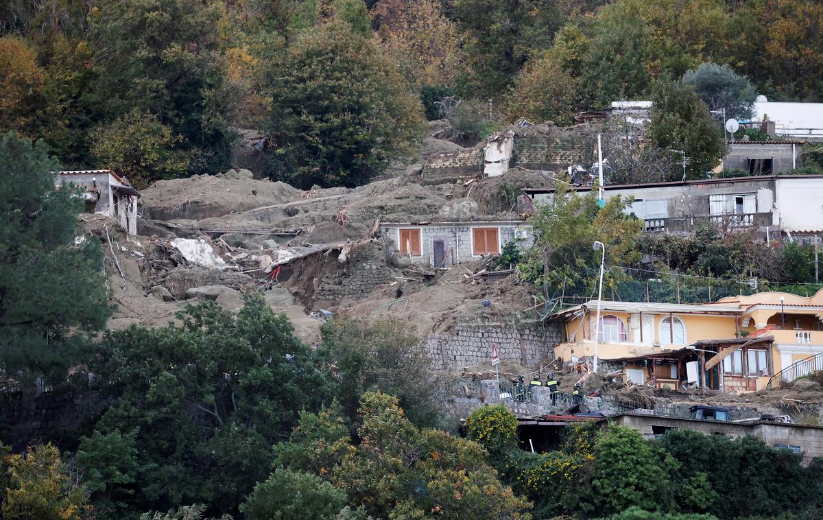 Ischia, zemeljski plaz | 45 stavb je popolnoma neprimernih za bivanje.  | Foto Reuters