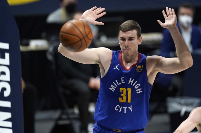 Vlatko Čančar | Slovenski legionar Vlatko Čančar je dobil priložnost na obračunu med Denverjem in LA Clippers. V 15 minutah na parketu je dosegel dve točki in dodal pet skokov. | Foto Guliverimage