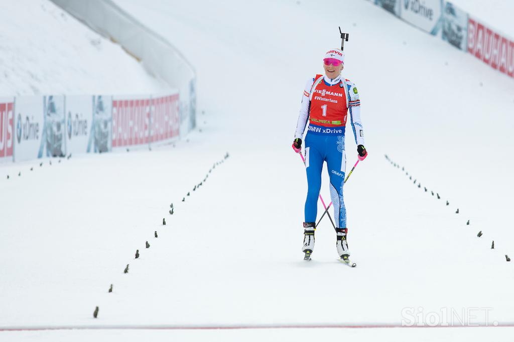 Biatlon Pokljuka zasledovalna tekma ženska