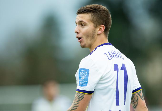 Luka Zahović se je vrnil po poškodbi in potreboval vsega 17 minut, da je zabil odločilni gol. Najboljši strelec slovenskega prvenstva zadnjih dveh let je za Maribor zagotovo velika okrepitev tudi pred torkovo evropsko tekmo proti Rosenborgu. | Foto: Vid Ponikvar