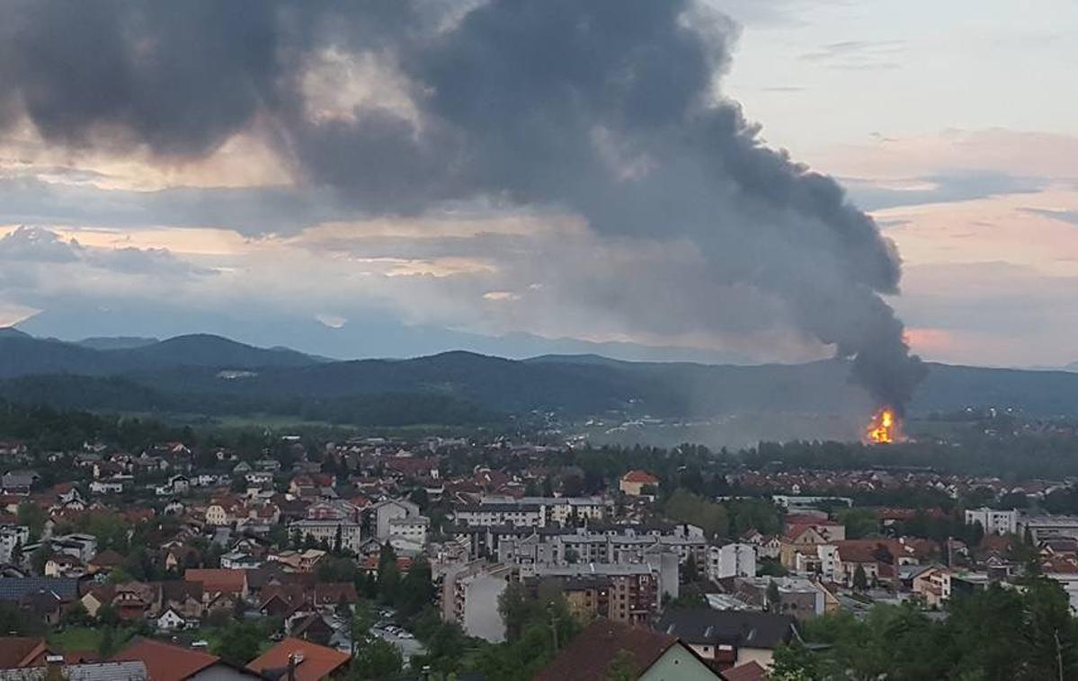 Požar na Vrhniki | Foto Facebook