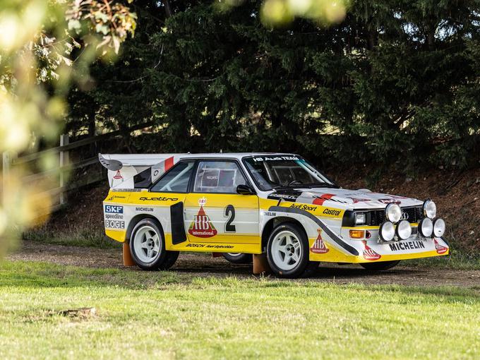 Audi quattro S1, ki ga je leta 1985 na reliju po Veliki Britaniji vozil Hannu Mikkola. | Foto: RM Sotheby's