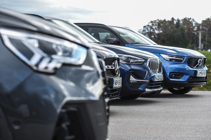 Prima test SUV B premium 2021 | Na primerjalni test PRIMA je sedem slovenskih medijev zapeljalo pet kompaktnih premijskih športnih terencev. To so bili audi Q3, BMX X1, Lexus UX, mercedes-benz GLA in volvo XC40.  | Foto PRIMA