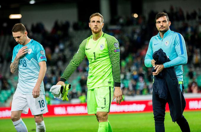 Slovenska izbrana vrsta je v kvalifikacijah za SP 2018 v izdihljajih srečanja ostala brez točke v Londonu, Trnavi in Glasgowu, v Stožicah pa proti Škotski brez zmage. | Foto: Vid Ponikvar